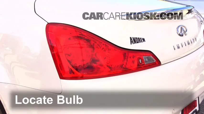 2013 Infiniti G37 X 3.7L V6 Coupe Lights Brake Light (replace bulb)